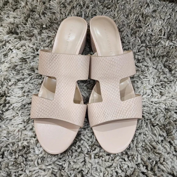 H by Halston Wedge Snake Slide Sandals - Picture 4 of 7